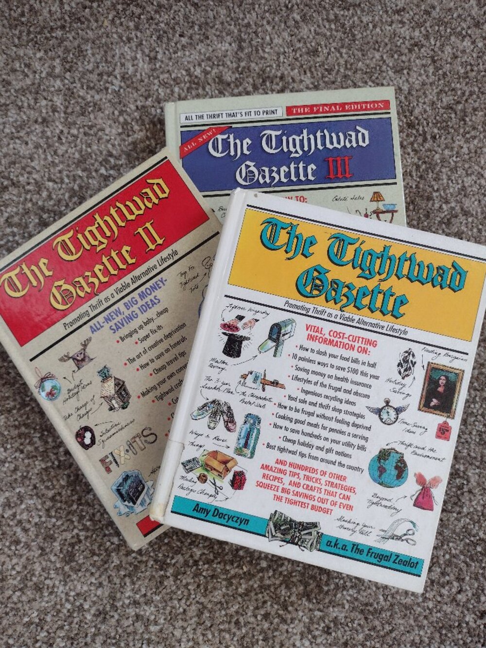 3 Hardcover Books: The Tightwad Gazette I II III Complete Set Amy Dacyczyn
